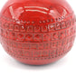 Seltene Vintage Bitossi Keramik Kugel-Vase W101/15 Aldo Londi Rimini Rot Design Mid-Century Modern Design mit roter Glasur - 1960s italienischer MCM Designklassiker