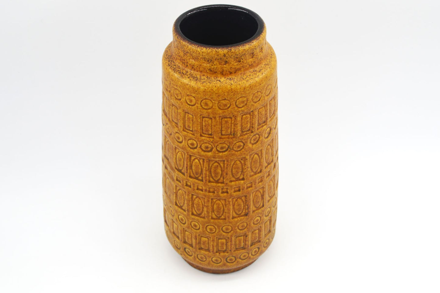 WGP Scheurich Fat-Lava Keramik Vase 260-22 „Inka“ 1960s westdeutsches Mid-Century Modern Design