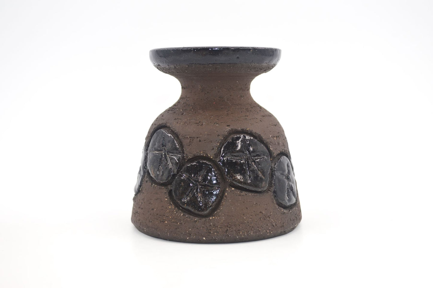 Seltene Birthe Sahl Halvrimmen Dänemark Studiokeramik Vase 1970s Danish Modern Design – handgearbeitete zeitgenössische dänische Kunstkeramik