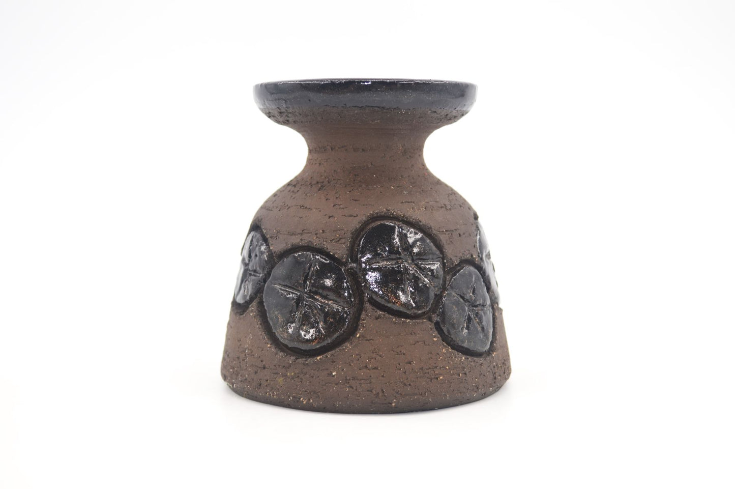 Seltene Birthe Sahl Halvrimmen Dänemark Studiokeramik Vase 1970s Danish Modern Design – handgearbeitete zeitgenössische dänische Kunstkeramik
