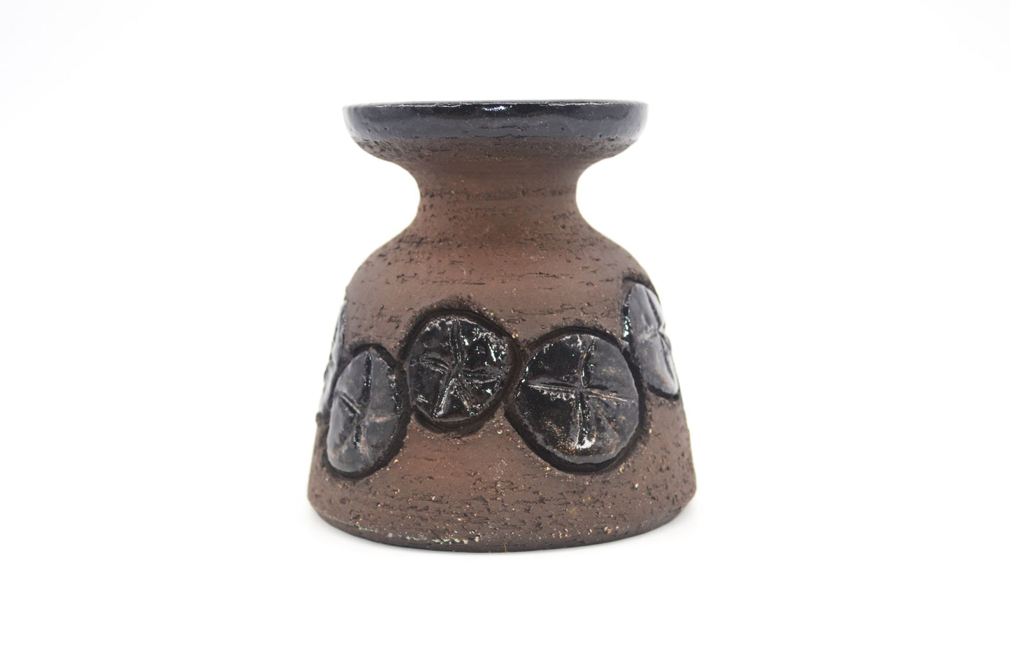 Seltene Birthe Sahl Halvrimmen Dänemark Studiokeramik Vase 1970s Danish Modern Design – handgearbeitete zeitgenössische dänische Kunstkeramik