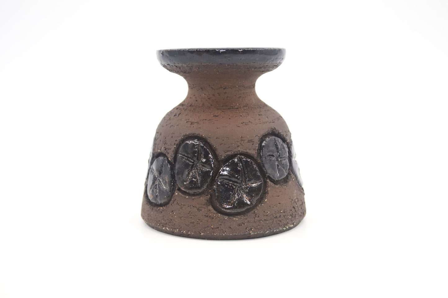 Seltene Birthe Sahl Halvrimmen Dänemark Studiokeramik Vase 1970s Danish Modern Design – handgearbeitete zeitgenössische dänische Kunstkeramik