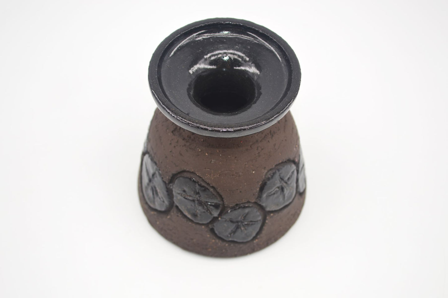 Seltene Birthe Sahl Halvrimmen Dänemark Studiokeramik Vase 1970s Danish Modern Design – handgearbeitete zeitgenössische dänische Kunstkeramik