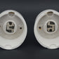 Dänische Mid-Century SBK 635 Porzellan Badezimmer Lampen – 1960s Bauhaus Design Spiegellampen mit Milchglas Lampenschirm – ähnlich Ifö Sigvard Bernadotte