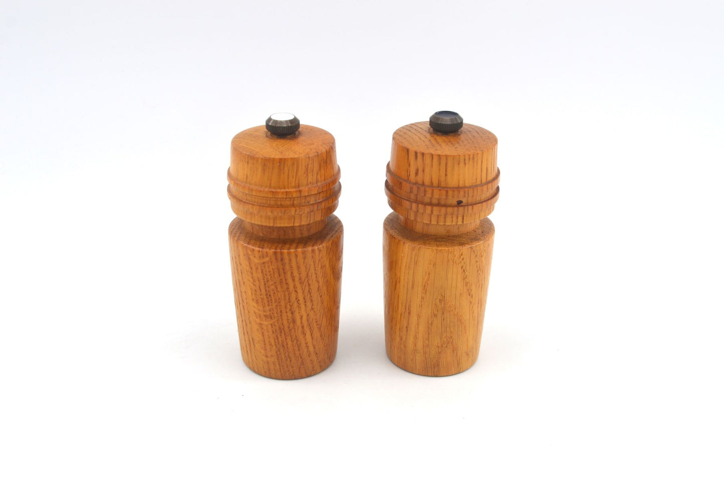 Mid-Century Falle Uldall Dane Wood Denmark Holz Salz und Pfeffer Mühlen 1960s Danish Modern Design