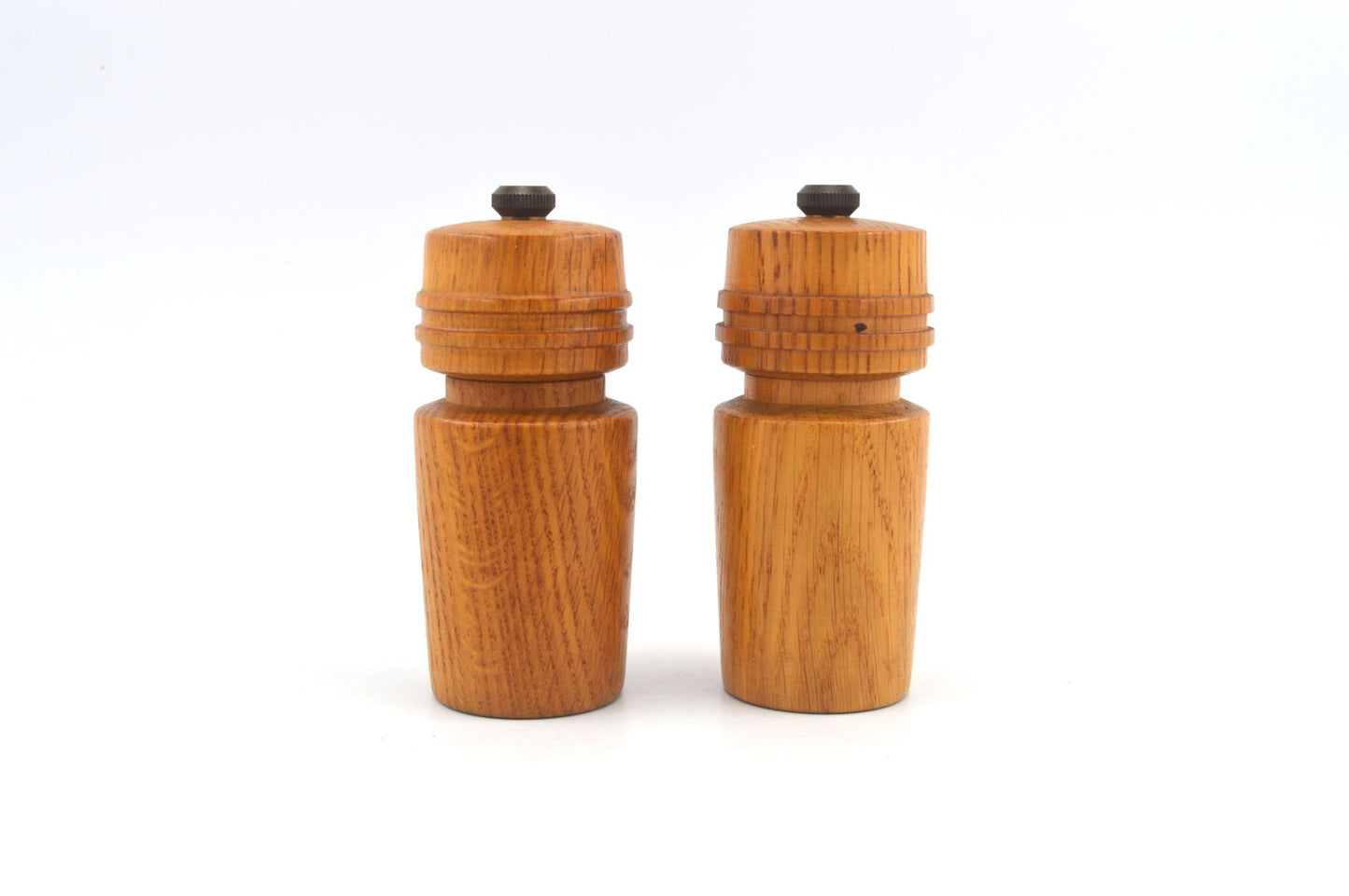 Mid-Century Falle Uldall Dane Wood Denmark Holz Salz und Pfeffer Mühlen 1960s Danish Modern Design