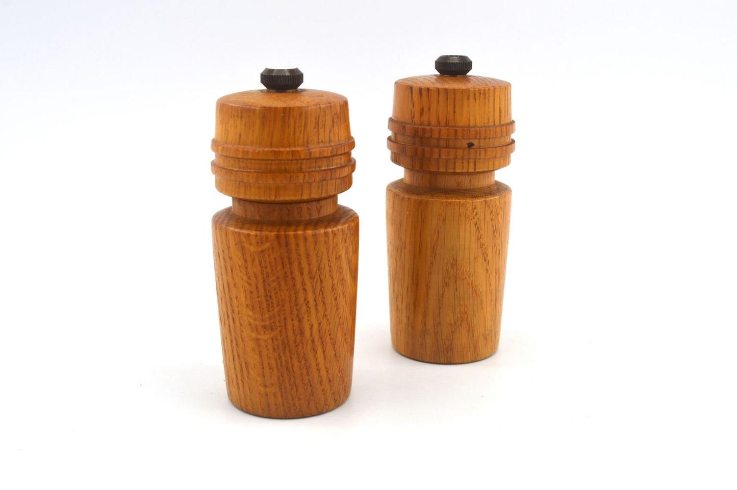 Mid-Century Falle Uldall Dane Wood Denmark Holz Salz und Pfeffer Mühlen 1960s Danish Modern Design