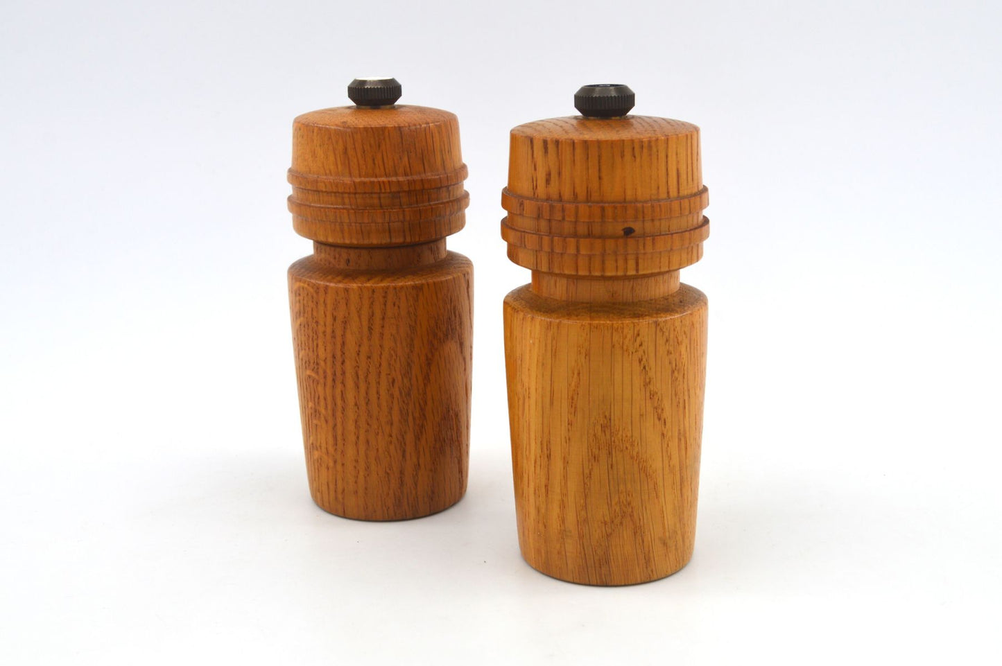 Mid-Century Falle Uldall Dane Wood Denmark Holz Salz und Pfeffer Mühlen 1960s Danish Modern Design