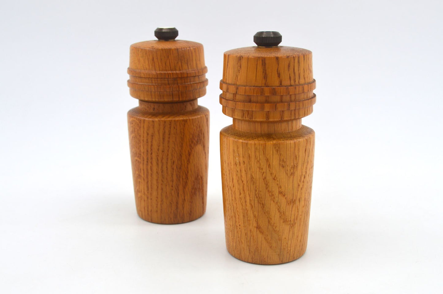 Mid-Century Falle Uldall Dane Wood Denmark Holz Salz und Pfeffer Mühlen 1960s Danish Modern Design