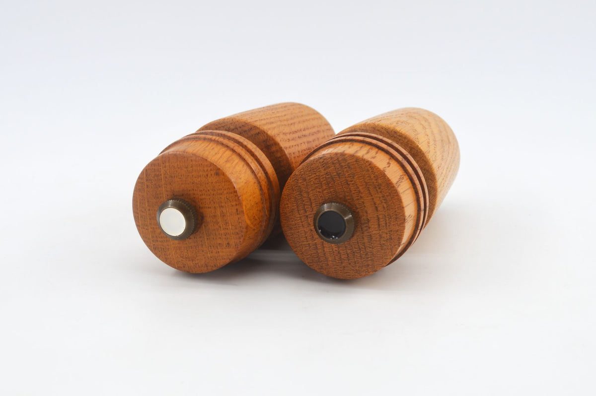 Mid-Century Falle Uldall Dane Wood Denmark Holz Salz und Pfeffer Mühlen 1960s Danish Modern Design