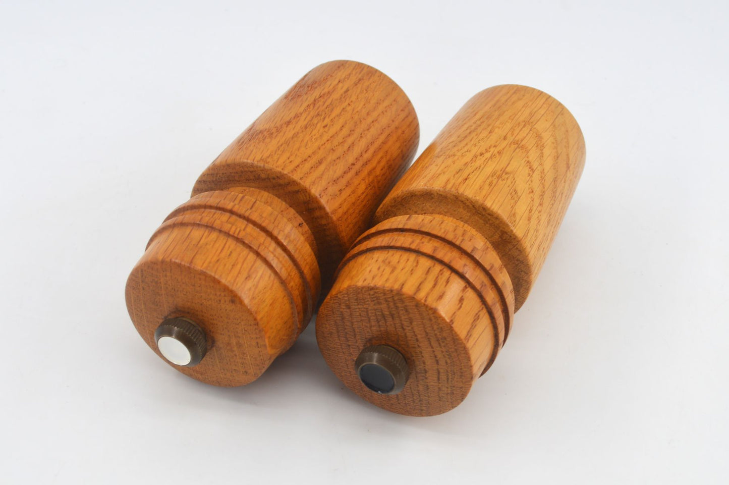 Mid-Century Falle Uldall Dane Wood Denmark Holz Salz und Pfeffer Mühlen 1960s Danish Modern Design