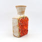 Ornamentale WGP Übelacker Keramik 1461/22 Fat-Lava Design Keramik Vase 1960s West German rote Fat-Lava Glasur Pop-Art Design