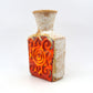 Ornamentale WGP Übelacker Keramik 1461/22 Fat-Lava Design Keramik Vase 1960s West German rote Fat-Lava Glasur Pop-Art Design