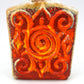Ornamentale WGP Übelacker Keramik 1461/22 Fat-Lava Design Keramik Vase 1960s West German rote Fat-Lava Glasur Pop-Art Design