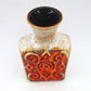 Ornamentale WGP Übelacker Keramik 1461/22 Fat-Lava Design Keramik Vase 1960s West German rote Fat-Lava Glasur Pop-Art Design