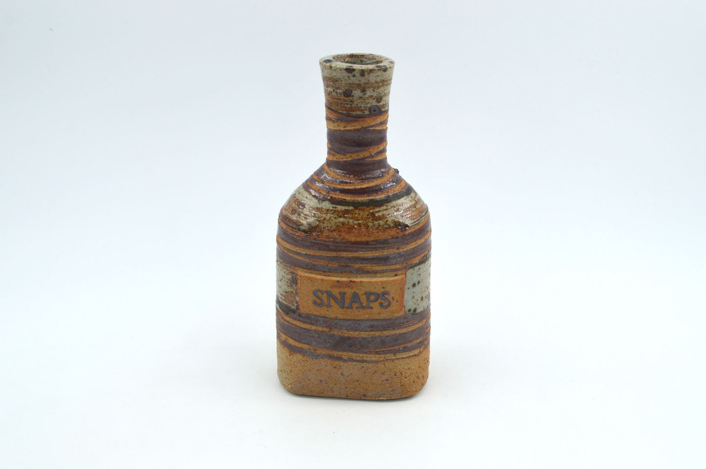 Tue Poulsen Denmark Schnaps Flasche brutalistische Studiokeramik Dänemark 1960s Danish Mid-Century Modern Design