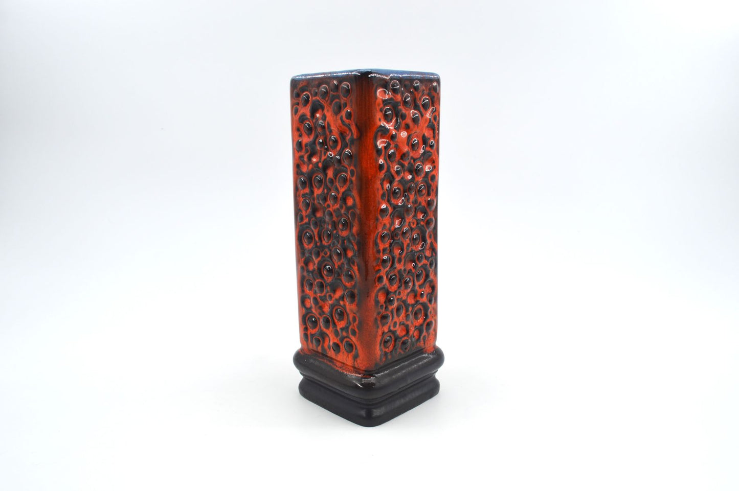 Vintage Carstens Tönnieshof Keramik Vase A-33 WGP Fat-Lava Glasur Kunstkeramik Mid-Century Vase – 1960s Space Age Design
