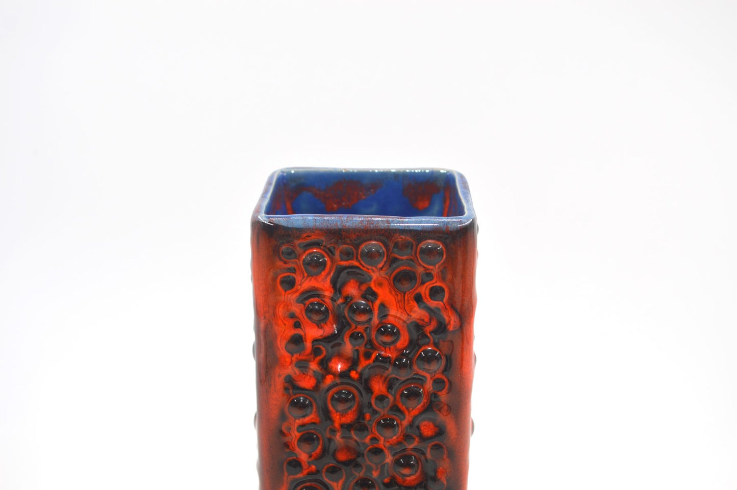 Vintage Carstens Tönnieshof Keramik Vase A-33 WGP Fat-Lava Glasur Kunstkeramik Mid-Century Vase – 1960s Space Age Design