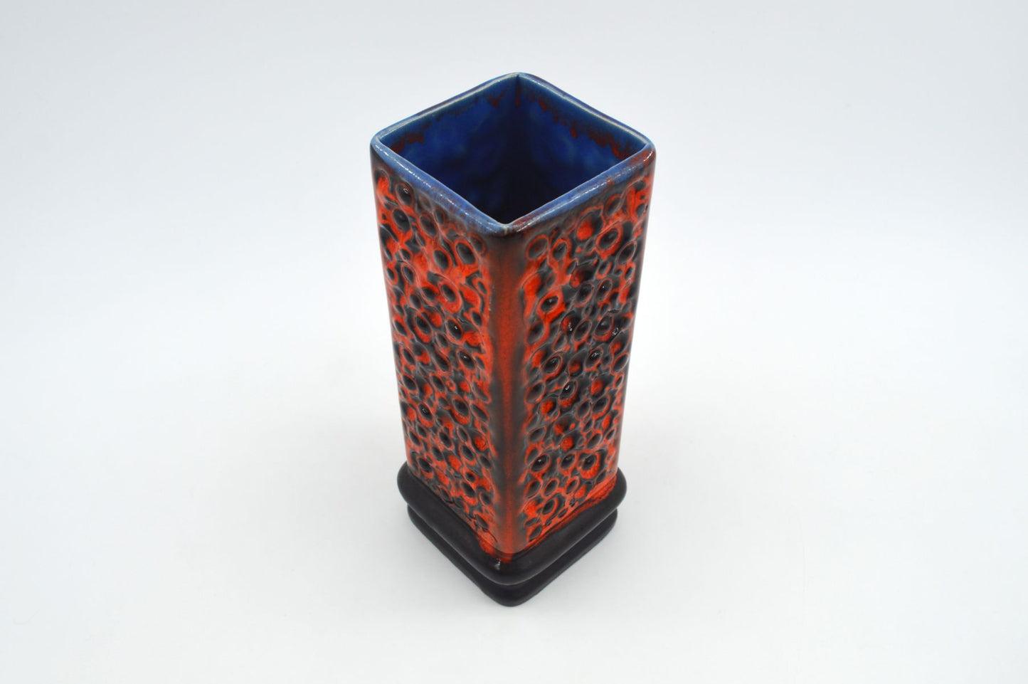 Vintage Carstens Tönnieshof Keramik Vase A-33 WGP Fat-Lava Glasur Kunstkeramik Mid-Century Vase – 1960s Space Age Design
