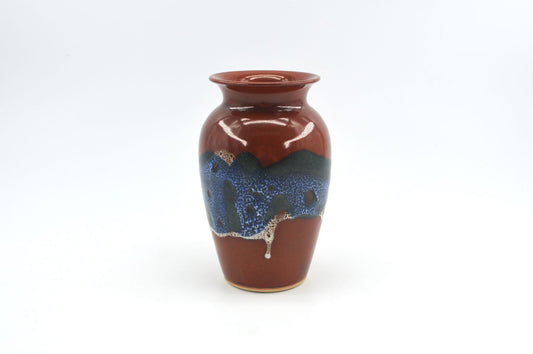 Extrem seltene Hans Nielsen Buch (1937 – 2009) Studiokeramik Vase mit seltener Fat-Lava Glasur zeitgenössische dänische Mid-Century Modern Kunstkeramik