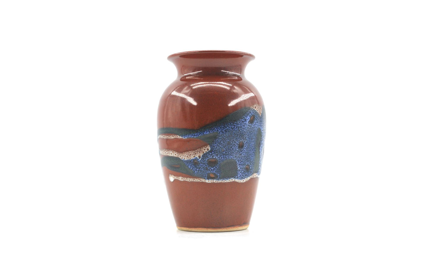 Extrem seltene Hans Nielsen Buch (1937 – 2009) Studiokeramik Vase mit seltener Fat-Lava Glasur zeitgenössische dänische Mid-Century Modern Kunstkeramik