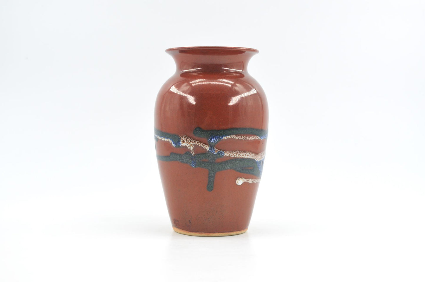 Extrem seltene Hans Nielsen Buch (1937 – 2009) Studiokeramik Vase mit seltener Fat-Lava Glasur zeitgenössische dänische Mid-Century Modern Kunstkeramik