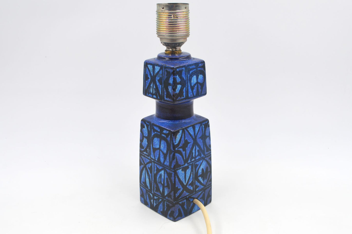 Vintage Nils Thorsson für Royal Copenhagen Baca Fajance Lampe 92 7191 Fog & Mørup Lampe im seltenen Design 1970s Mid-Century Danish Modern Design