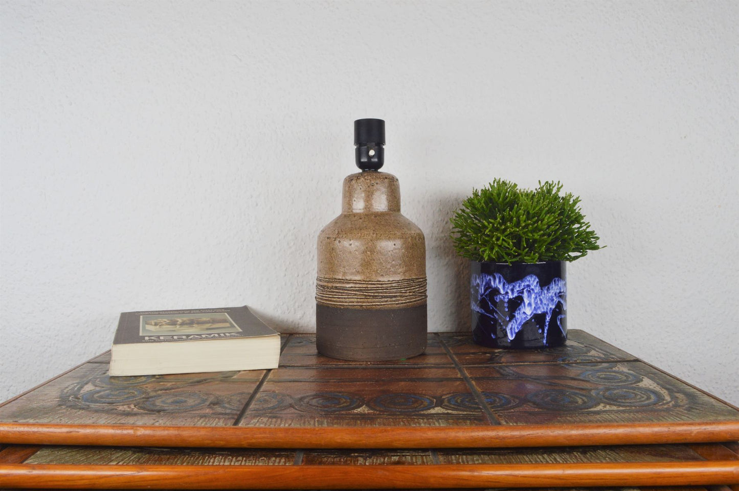 Mid-Century Robert Bentsen Denmark Studiokeramik Tischlampe 1960s dänische Brutalistische Kunstkeramik Design