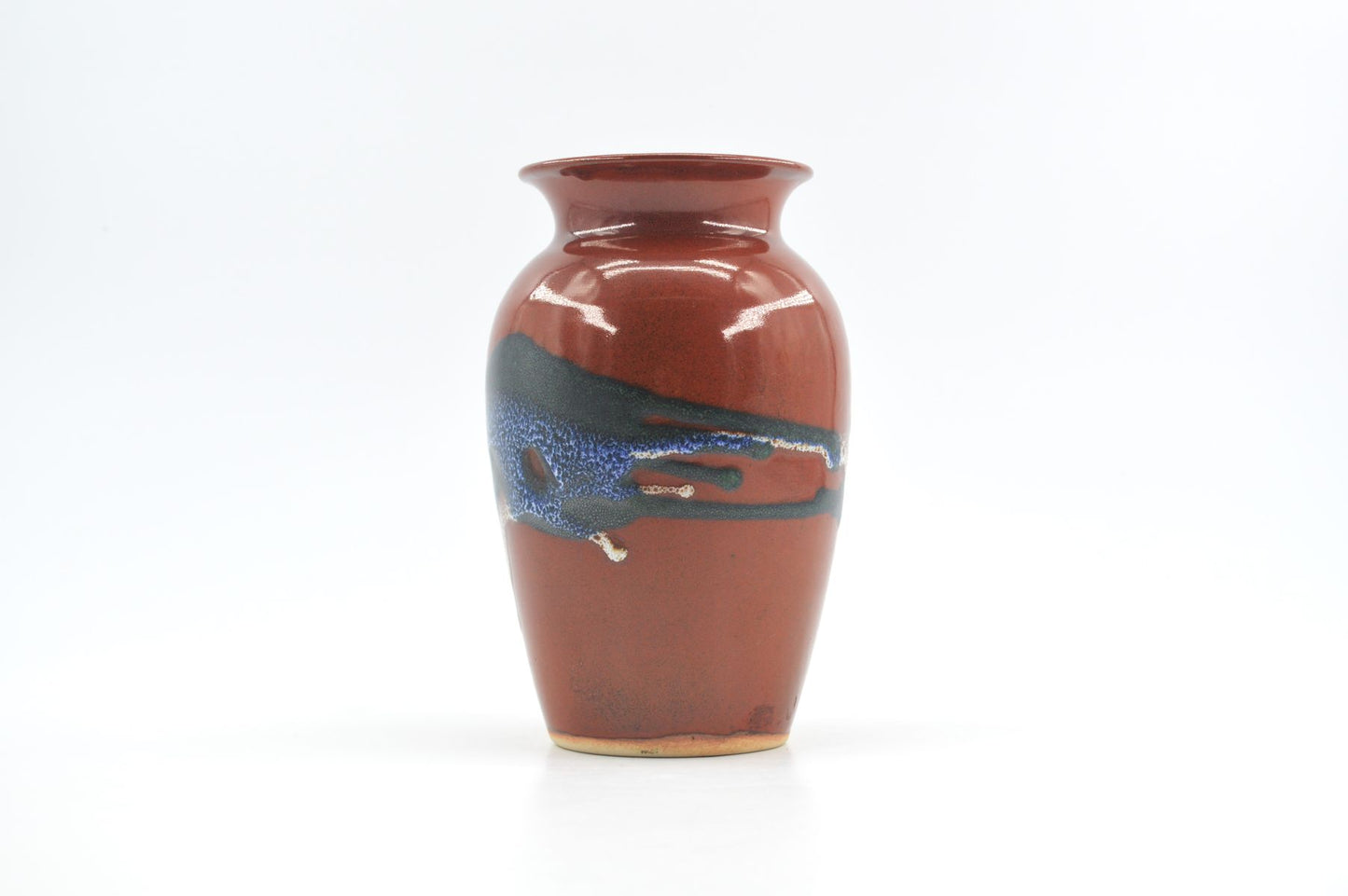 Extrem seltene Hans Nielsen Buch (1937 – 2009) Studiokeramik Vase mit seltener Fat-Lava Glasur zeitgenössische dänische Mid-Century Modern Kunstkeramik