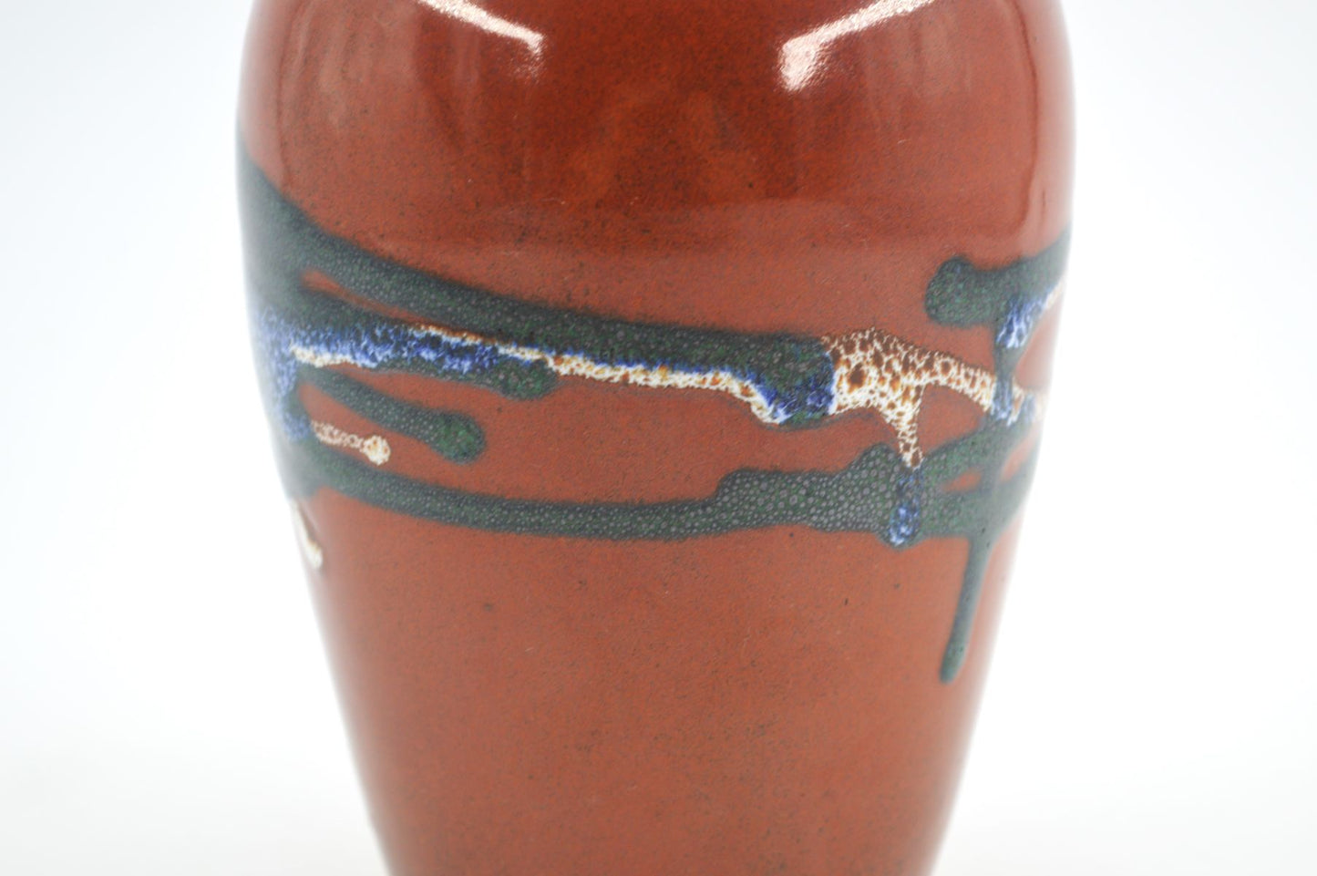 Extrem seltene Hans Nielsen Buch (1937 – 2009) Studiokeramik Vase mit seltener Fat-Lava Glasur zeitgenössische dänische Mid-Century Modern Kunstkeramik