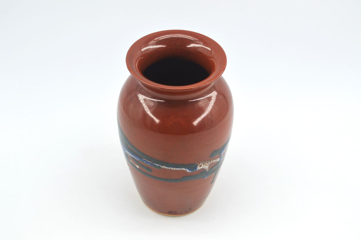 Extrem seltene Hans Nielsen Buch (1937 – 2009) Studiokeramik Vase mit seltener Fat-Lava Glasur zeitgenössische dänische Mid-Century Modern Kunstkeramik