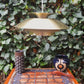 1970s goldene Jeka Metaltryk A/S Denmark Designlampe 1007-H Kurt Wiborg Design – dänische MCM Design Hängelampe