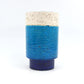 Seltene 1960s Rimini Blue Bitossi Keramik Vase 5/18 Design Aldo Londi Mid-Century Modern Design mit blauer und weißer Fat-Lava Glasur