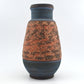 Große Mid-Century westdeutsche Wekara Sgraffito Keramik Vase 120/25 mit Ritzdekor 1950s WGP blaue handgefertigte Kunstkeramik MCM Design