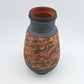 Große Mid-Century westdeutsche Wekara Sgraffito Keramik Vase 120/25 mit Ritzdekor 1950s WGP blaue handgefertigte Kunstkeramik MCM Design