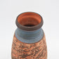 Große Mid-Century westdeutsche Wekara Sgraffito Keramik Vase 120/25 mit Ritzdekor 1950s WGP blaue handgefertigte Kunstkeramik MCM Design