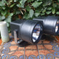Louis Poulsen Denmark Schwarze „Storebror“ Unispot Wand-/Deckenlampen Nr. 48500 - dänisches MCM Industrie Designklassiker 1970er Jahre – dänische Designlampen