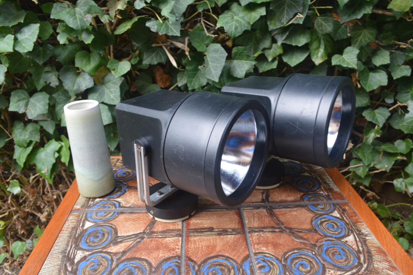 Louis Poulsen Denmark Schwarze „Storebror“ Unispot Wand-/Deckenlampen Nr. 48500 - dänisches MCM Industrie Designklassiker 1970er Jahre – dänische Designlampen
