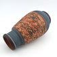 Große Mid-Century westdeutsche Wekara Sgraffito Keramik Vase 120/25 mit Ritzdekor 1950s WGP blaue handgefertigte Kunstkeramik MCM Design