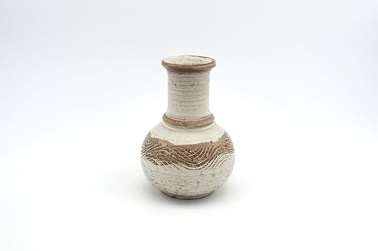 Mid-Century Axella Stentøj Danmark Fat-Lava Vase 1970s Aksel Larsen Design dänische brutalistische Kunstkeramik