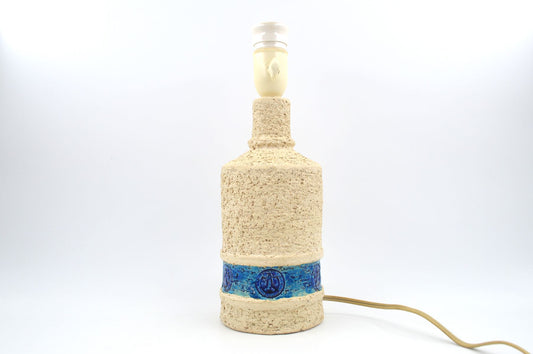 Vintage Benny Bartholdy Pedersen Denmark Studiokeramik Tischlampe 1960s Mid-Century ähnlich Bitossi Rimini Blue Design – dänische MCM Designlampe