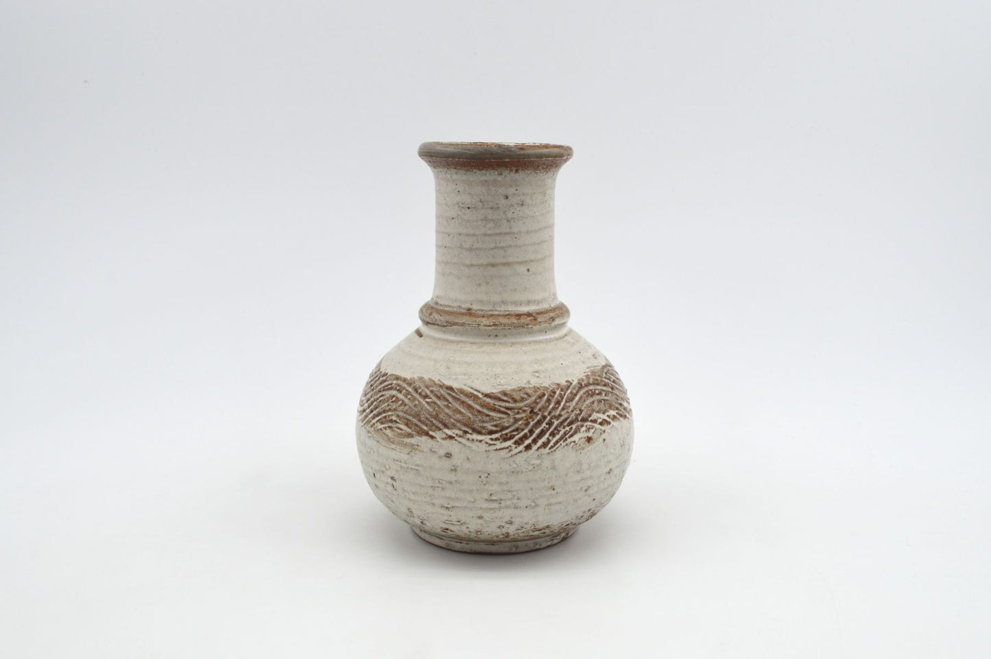 Mid-Century Axella Stentøj Danmark Fat-Lava Vase 1970s Aksel Larsen Design dänische brutalistische Kunstkeramik