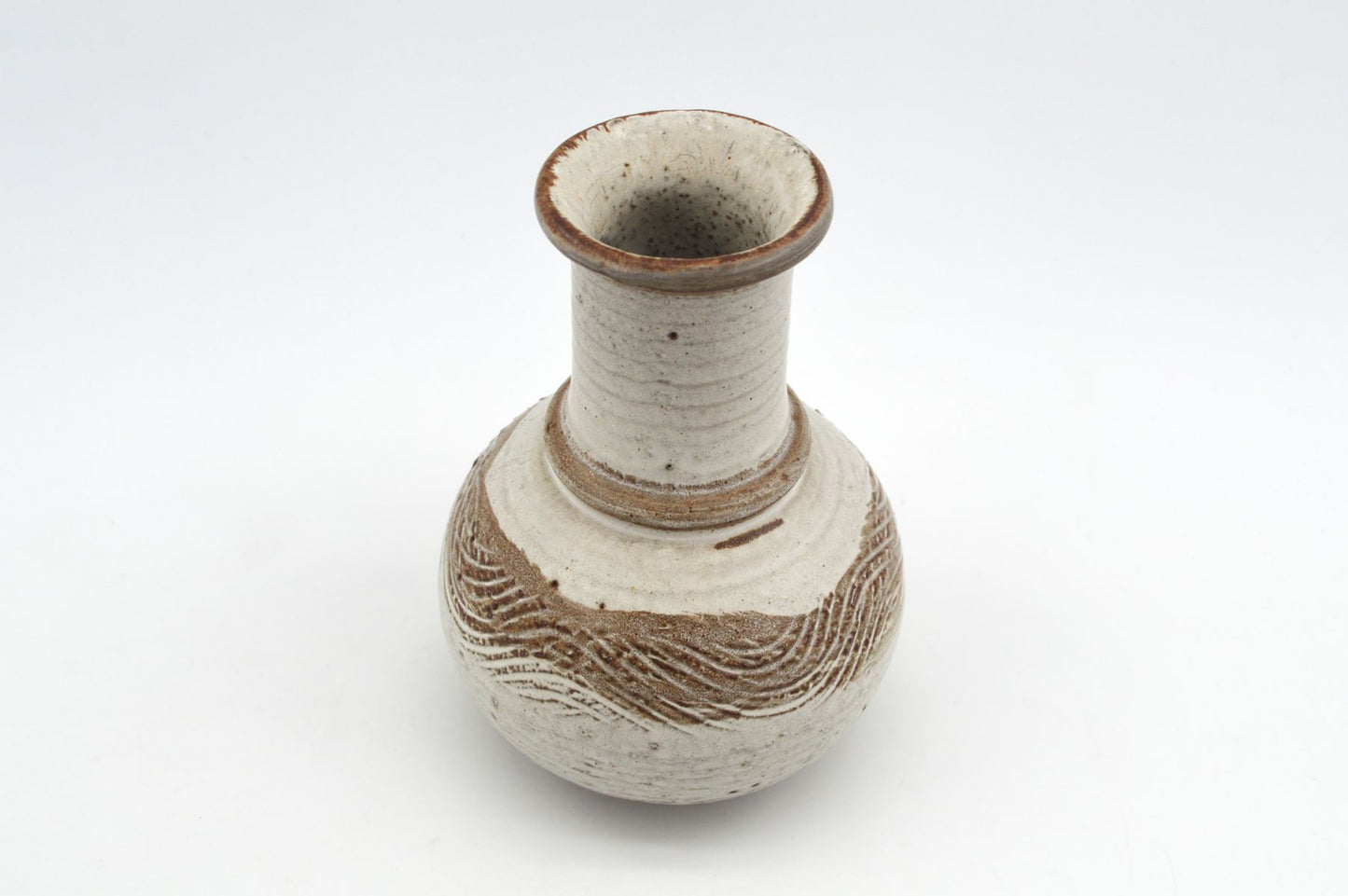 Mid-Century Axella Stentøj Danmark Fat-Lava Vase 1970s Aksel Larsen Design dänische brutalistische Kunstkeramik