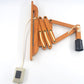 Dänische Vintage Design Scherenlampe – 1960s Mid-Century Design Wandlampe aus Holz - Skandinavischer MCM Designklassiker