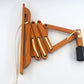 Dänische Vintage Design Scherenlampe – 1960s Mid-Century Design Wandlampe aus Holz - Skandinavischer MCM Designklassiker