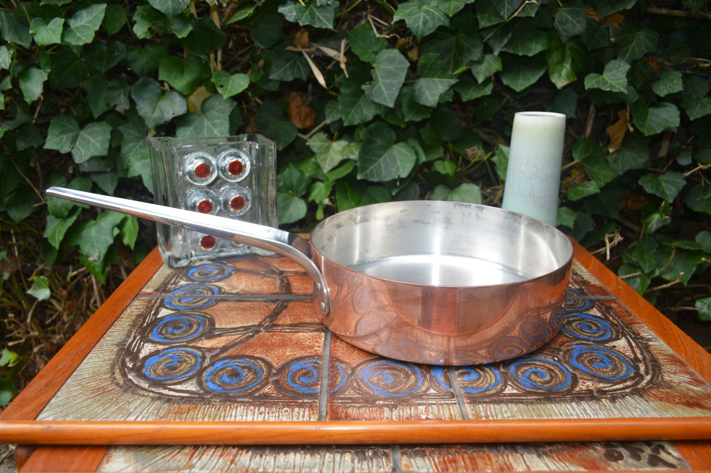 Große Georg Jensen Denmark Taverna Kuper Pfanne Henning Koppel Design 1971 Danish MCM Designklassiker, Vintage dänisches Designgeschirr