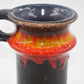 WGP Jasba Keramik Vase 1221 19 Vintage Fat-Lava Glasur Vase 1960s Westgerman Mid-Century Design Vase