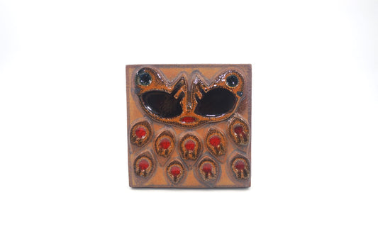 Mid-Century Noomi Backhausen für Søholm Stentøj Keramik Wandbild/Relief 3574 / 6 Dänemark 1960s zeitgenössische Bornholmer Kunstkeramik