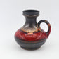 Mid-Century Roth Keramik Ebernhahn WGP Fat-Lava Vase 1970s Rote Fat-Lava Design