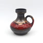 Mid-Century Roth Keramik Ebernhahn WGP Fat-Lava Vase 1970s Rote Fat-Lava Design